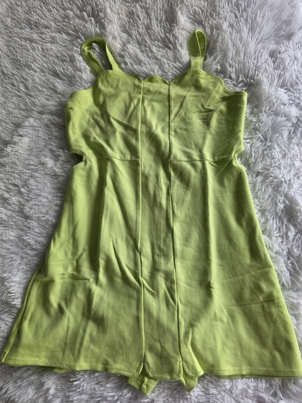 Habitual Neon Lime Green Sleeveless Romper
